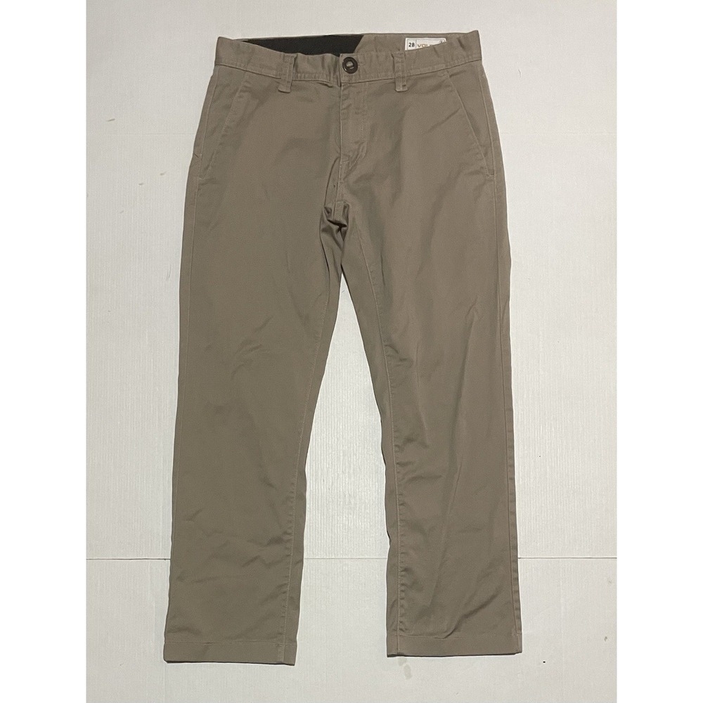 Volcom True To This Khaki Dress Chino Pants Men's Size 28 X 26 Slim Straight